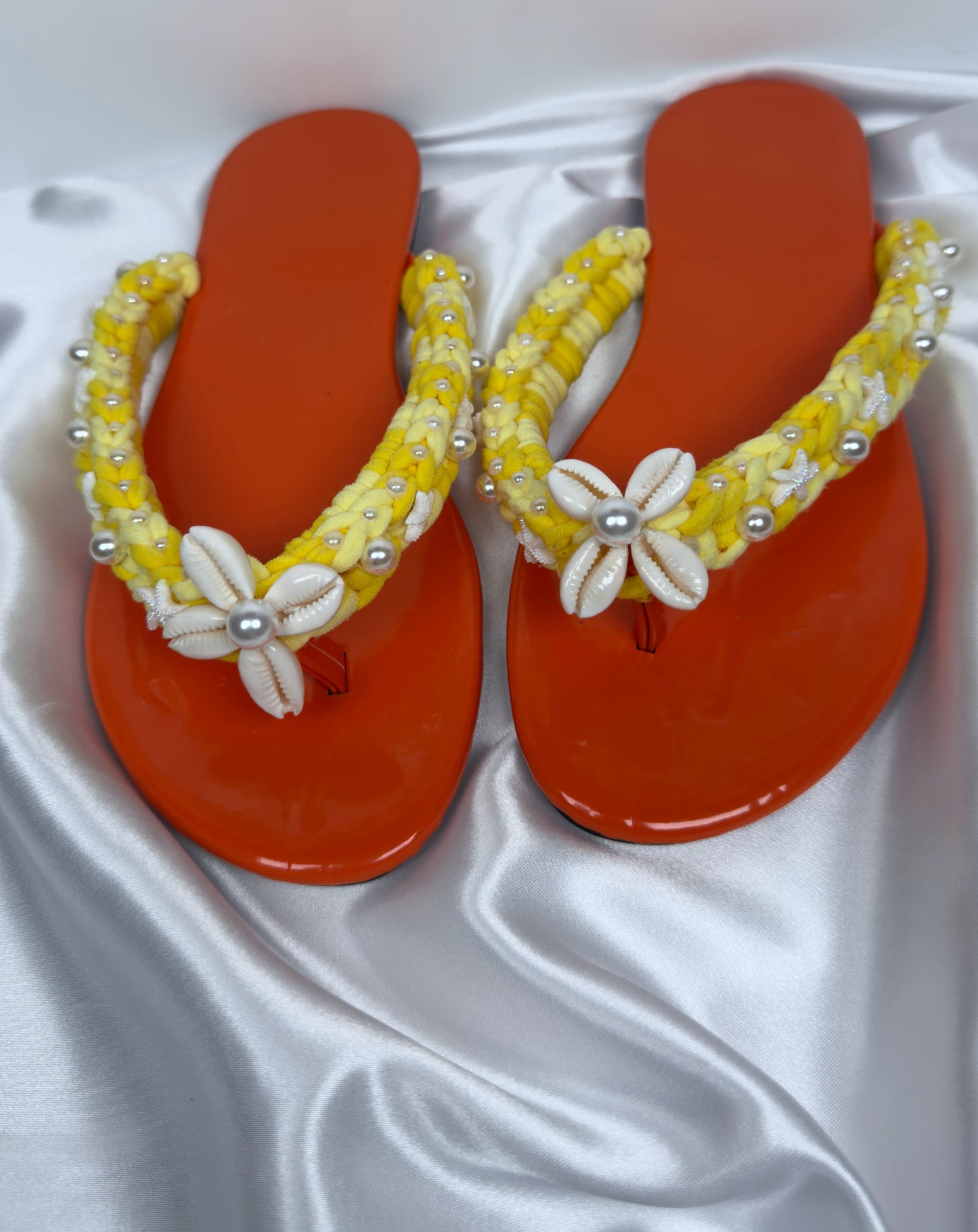 Sandales Fleur Perle Été Femme