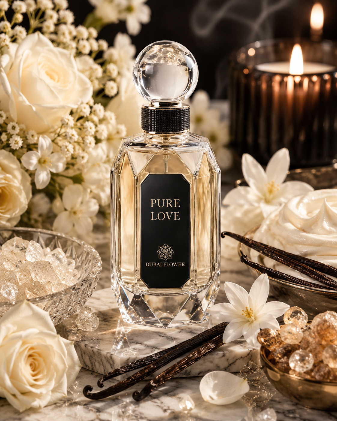 Collection Parfum Dubai Flower – Pure Love / Vanilla Lychee / Marshmallow